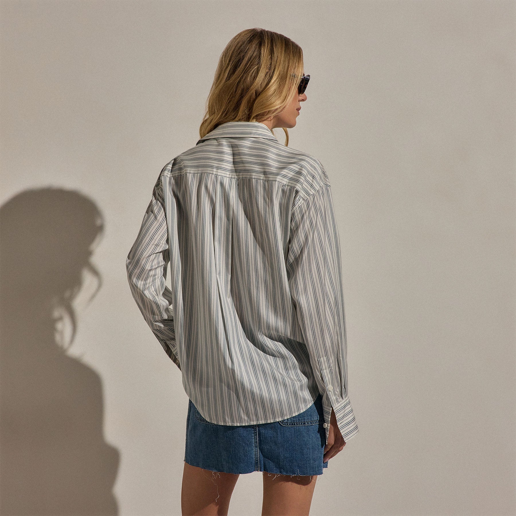 Silk Stripe Shirt - Pacific Stripe