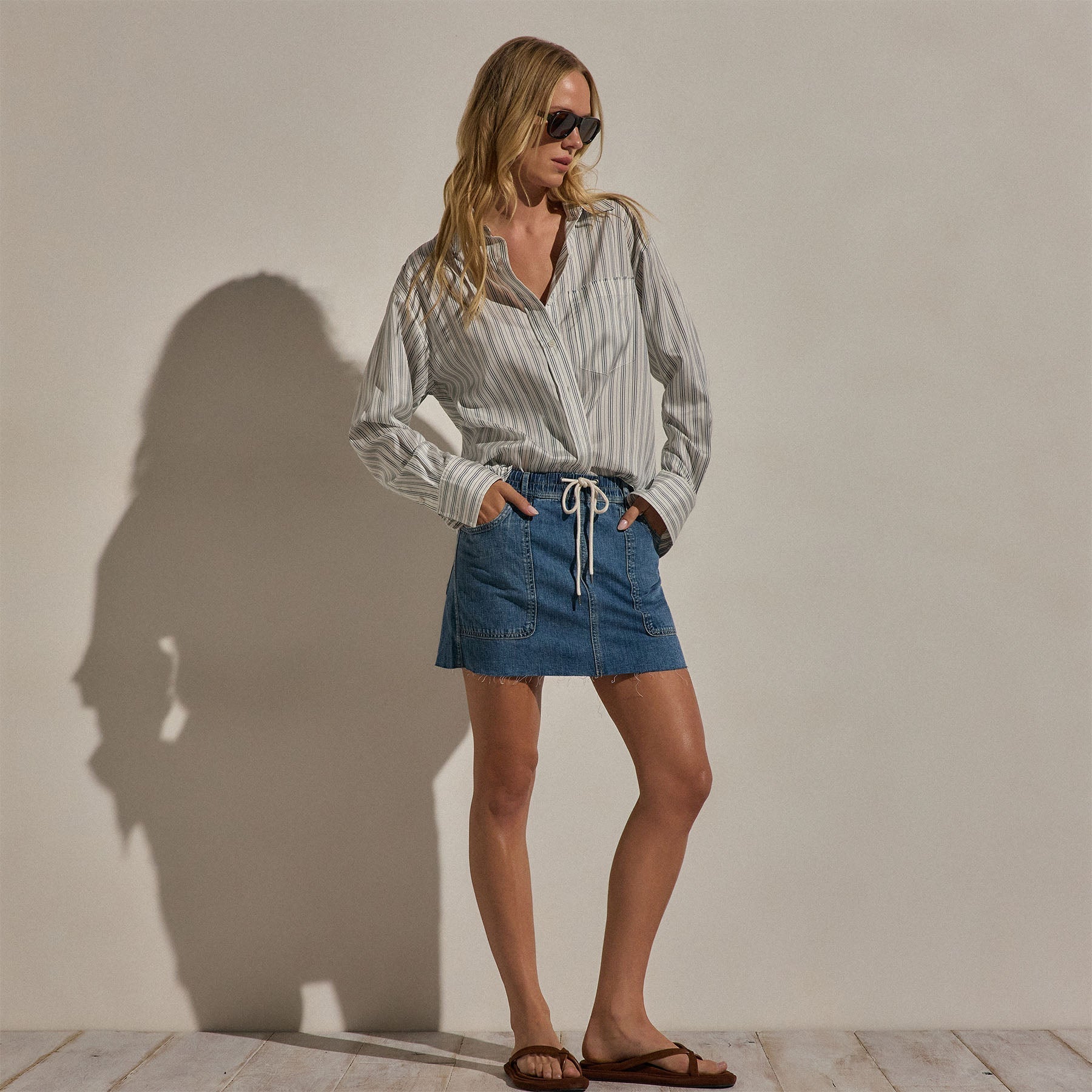 Silk Stripe Shirt - Pacific Stripe