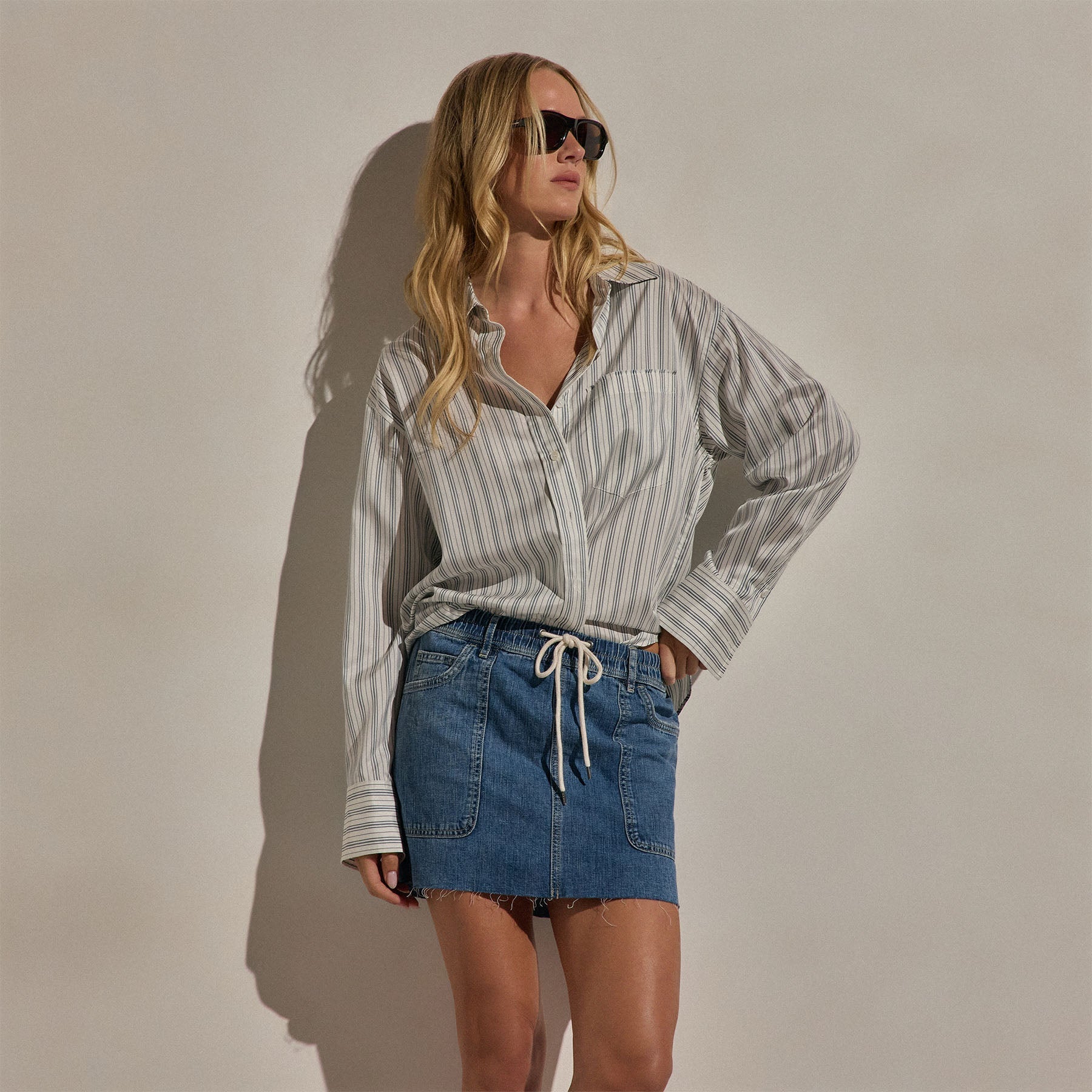 Silk Stripe Shirt - Pacific Stripe