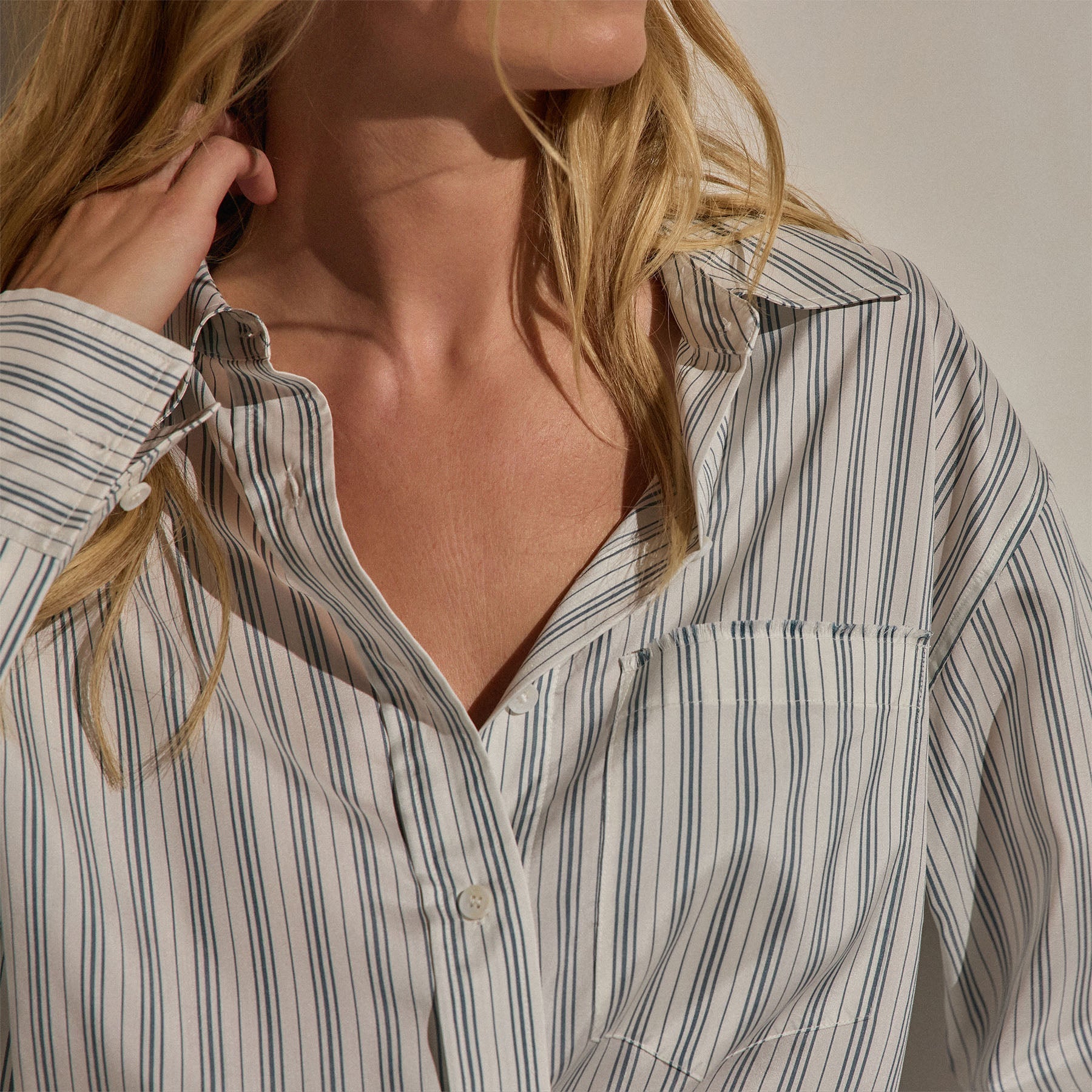 Silk Stripe Shirt - Pacific Stripe