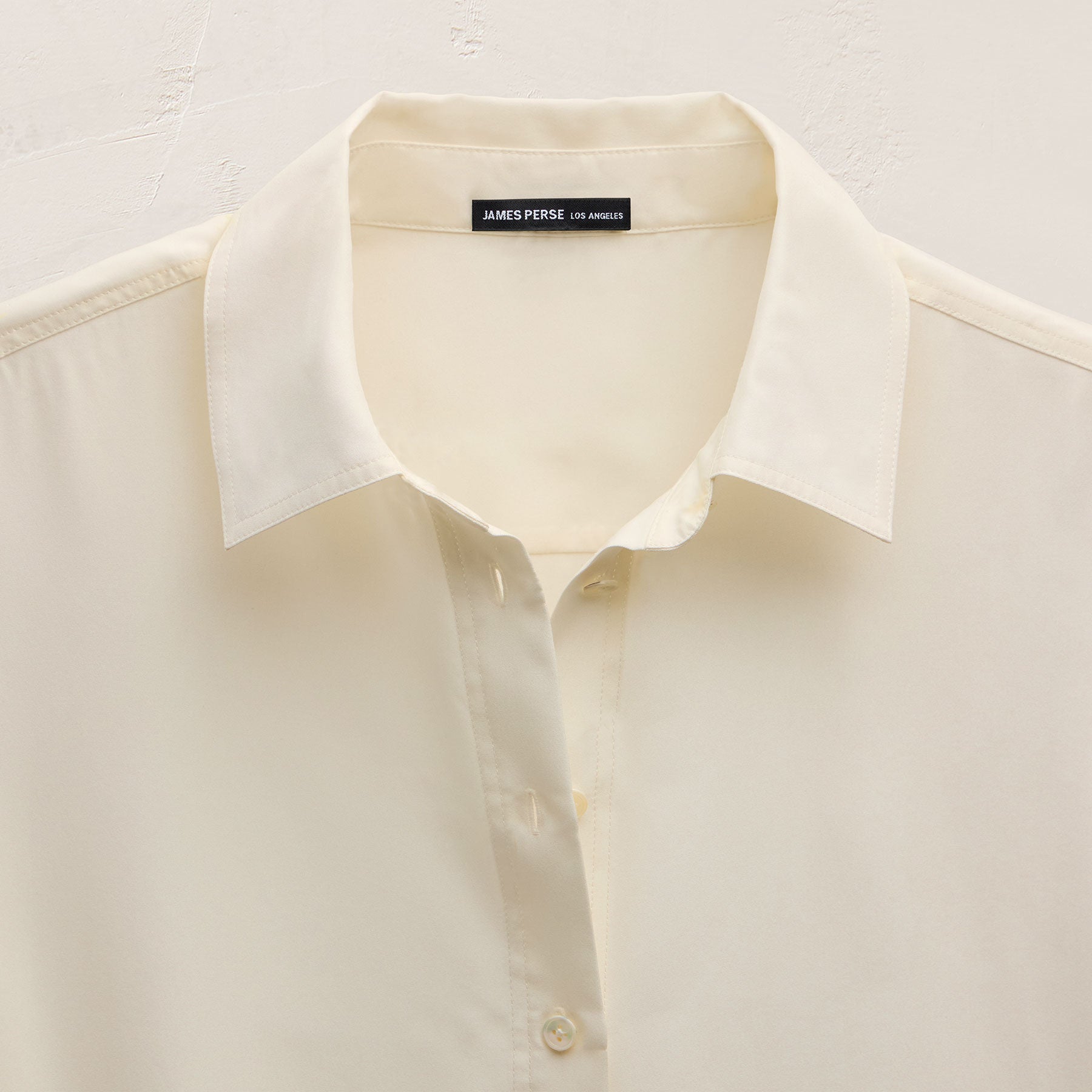 Silk Short Sleeve Shirt - Ivory