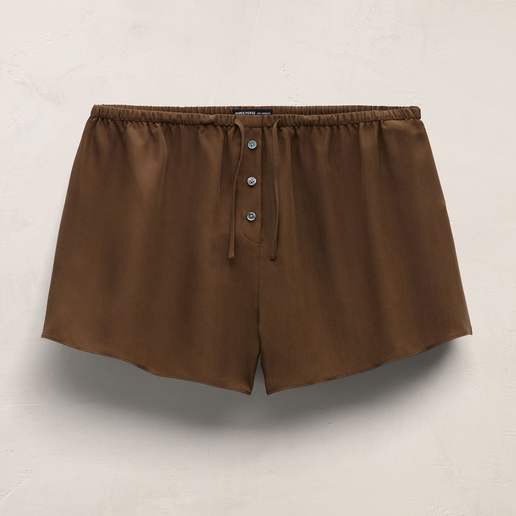Silk Drawstring Shortie - Cocoa
