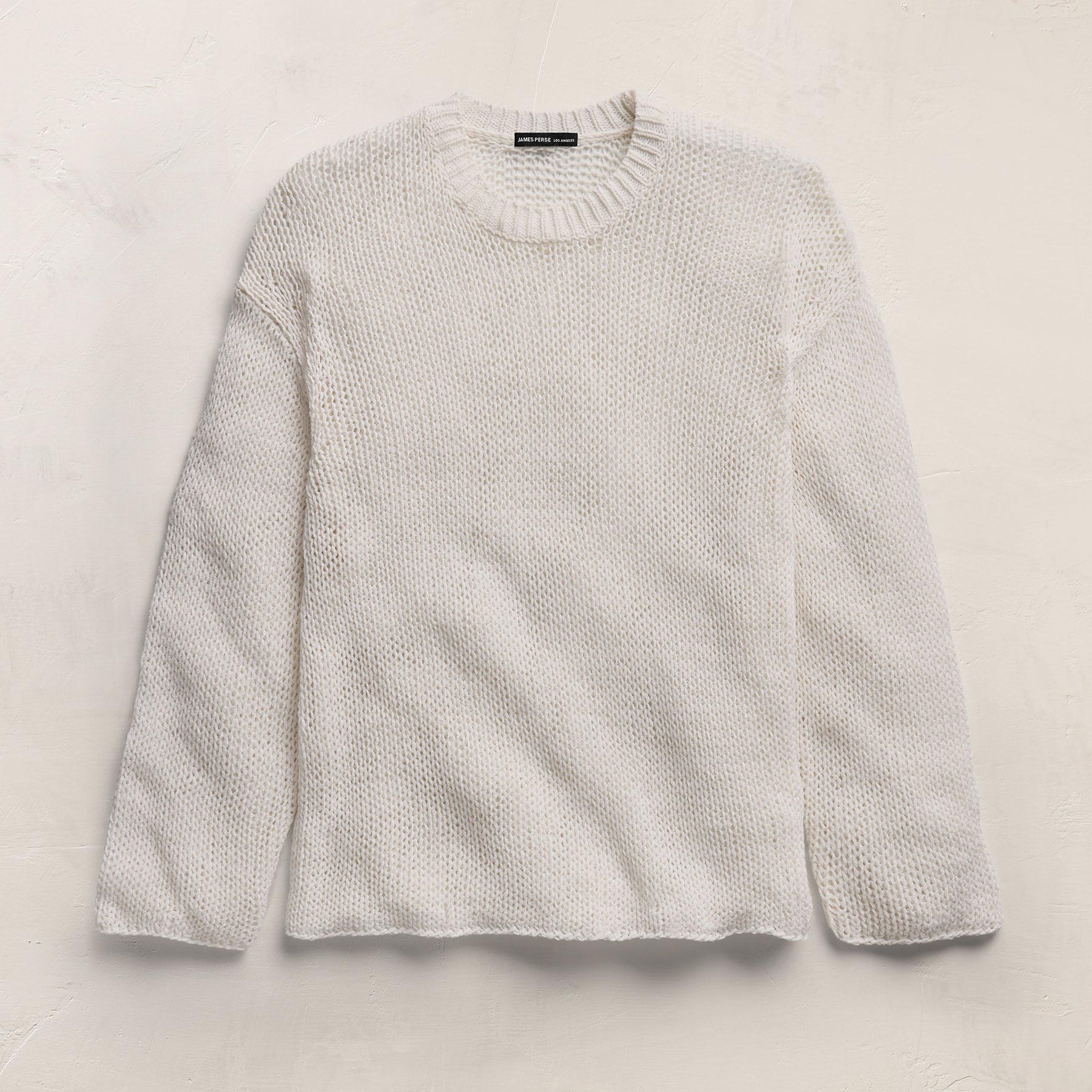 Oversized Cotton Linen Beach Sweater - Off White