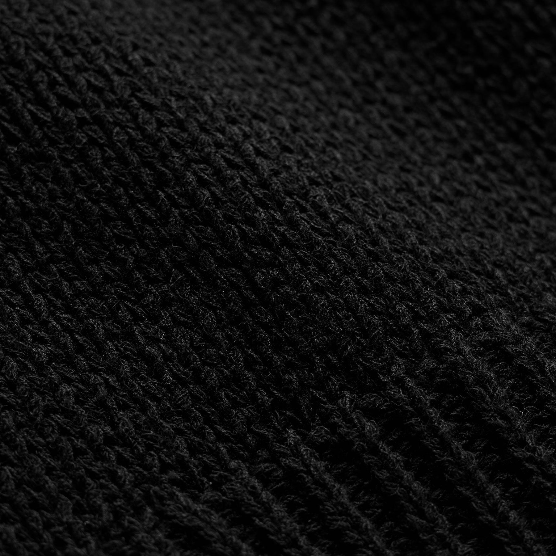 Textured Linen Cotton Sweater - Black