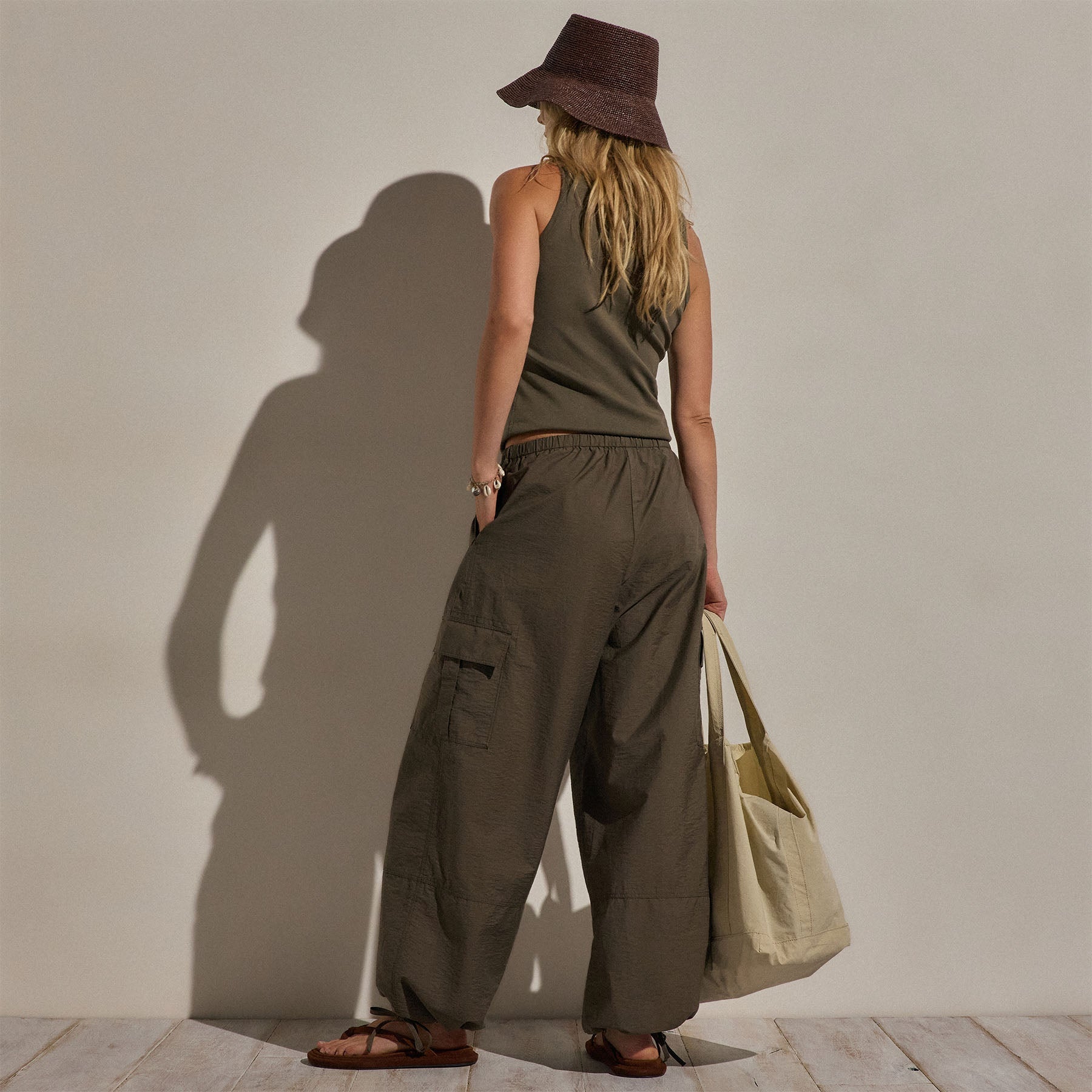 Parachute Cargo Pants - Army Green