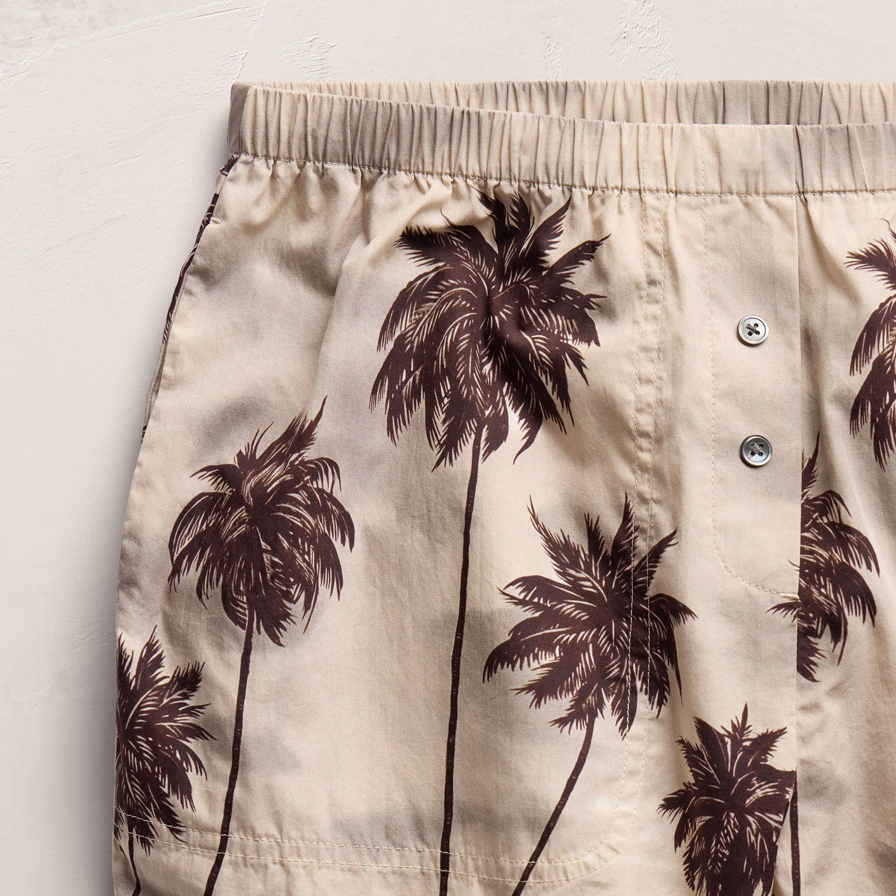 Palm Printed Boxer Short - Stone