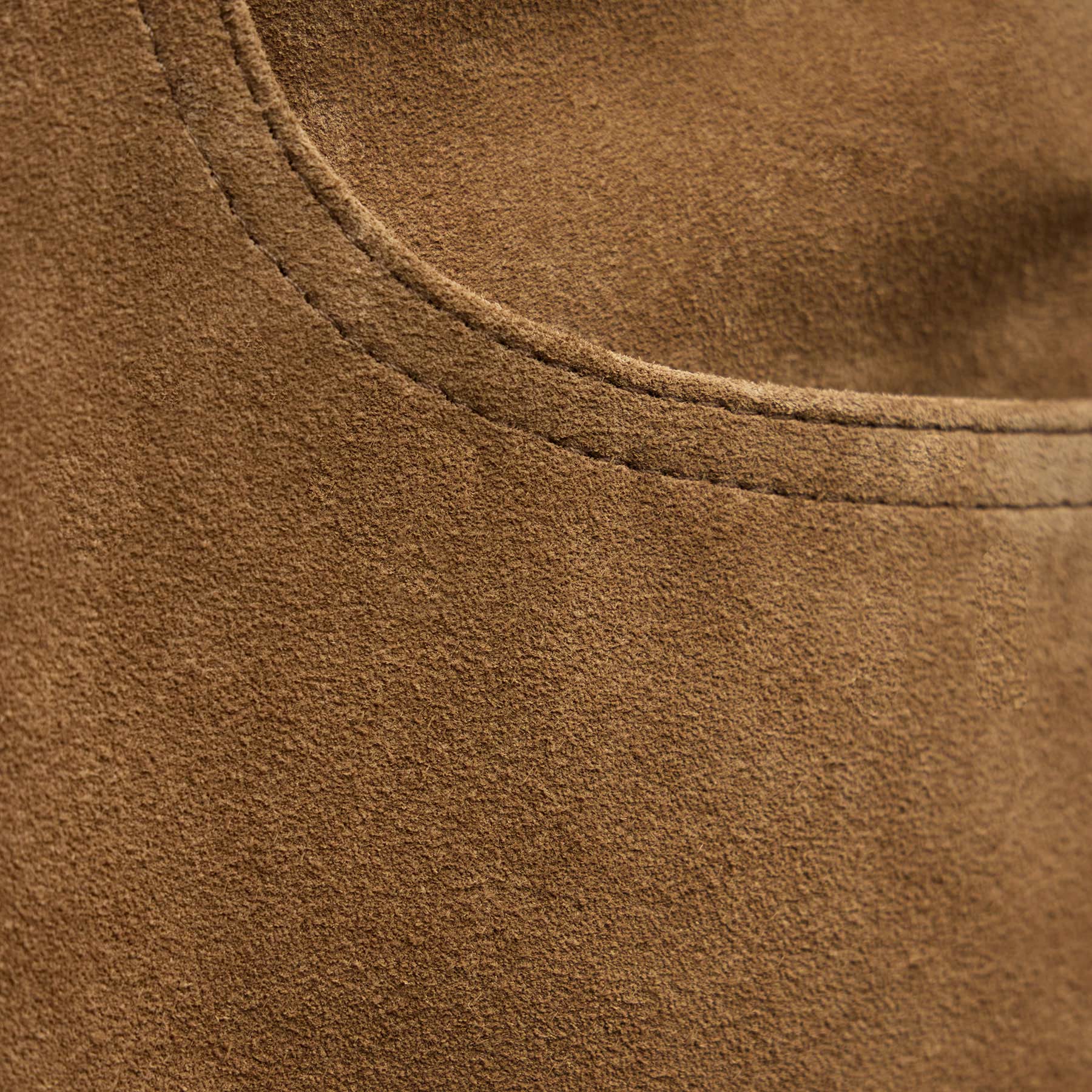 Suede Mini Skirt - Dark Sand