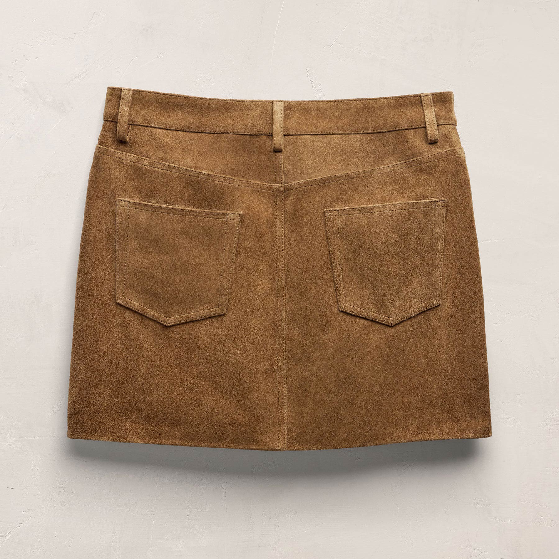 Suede Mini Skirt - Dark Sand