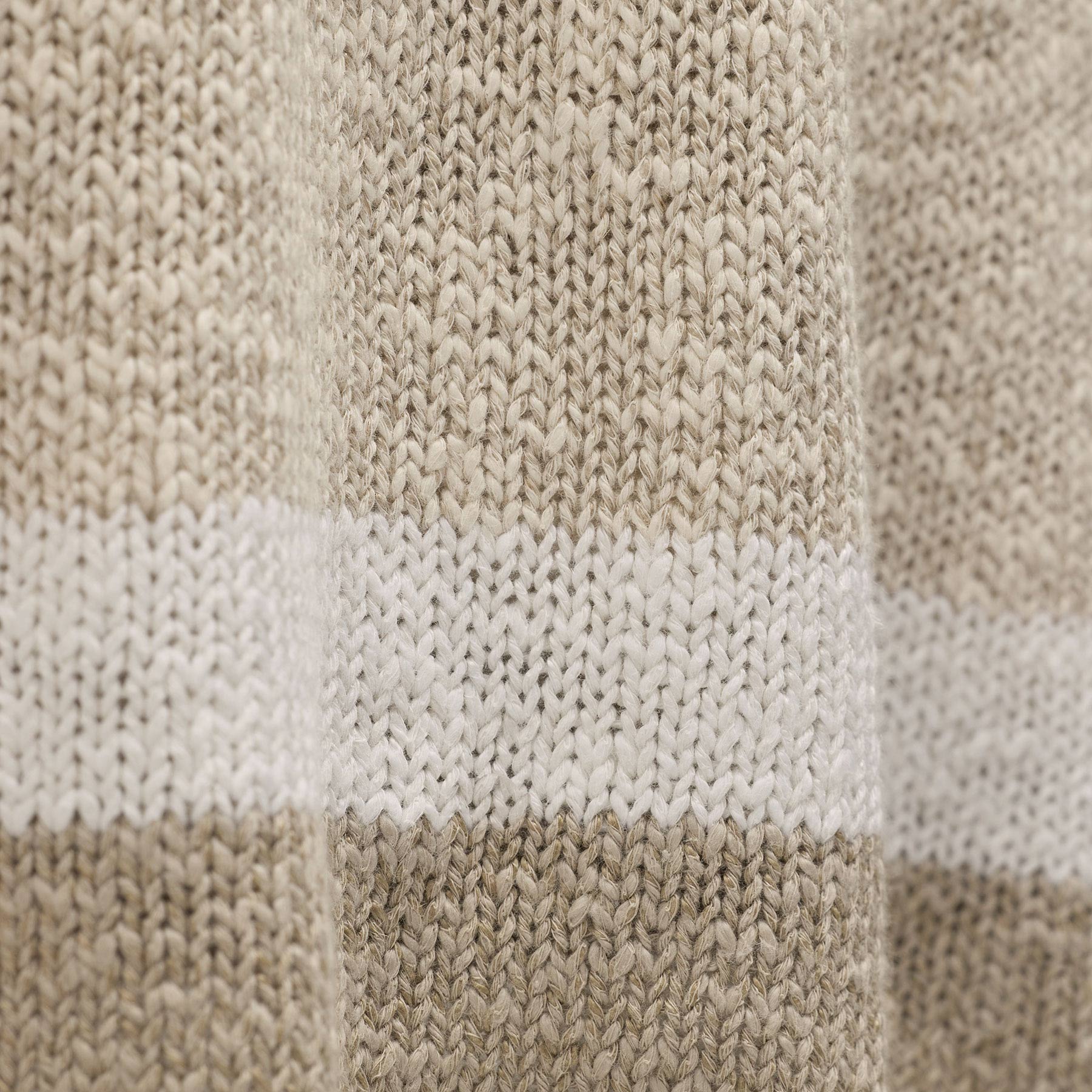 Baja Surf Hooded Poncho - Natural/White/Taupe