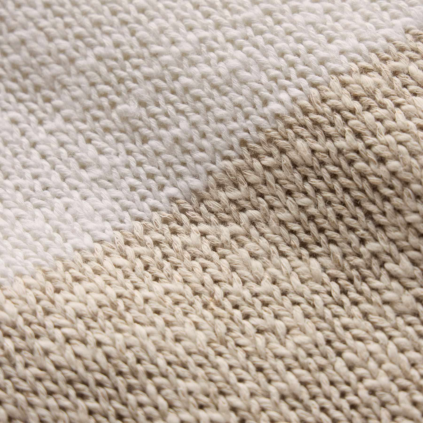 Surf Stripe Cotton Linen Sweater - Natural/White