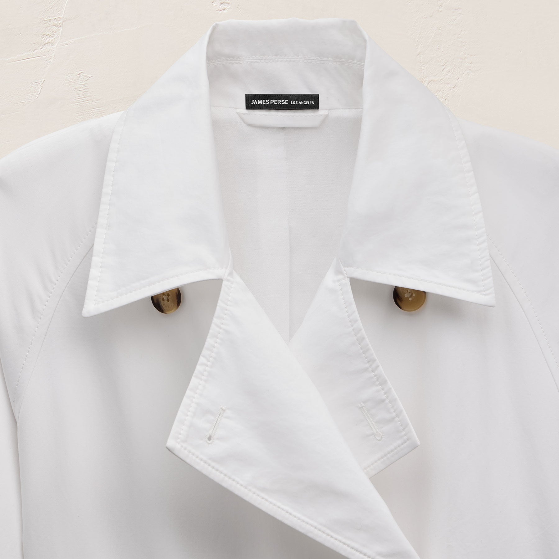 Italian Heavy Poplin Trench Coat - White