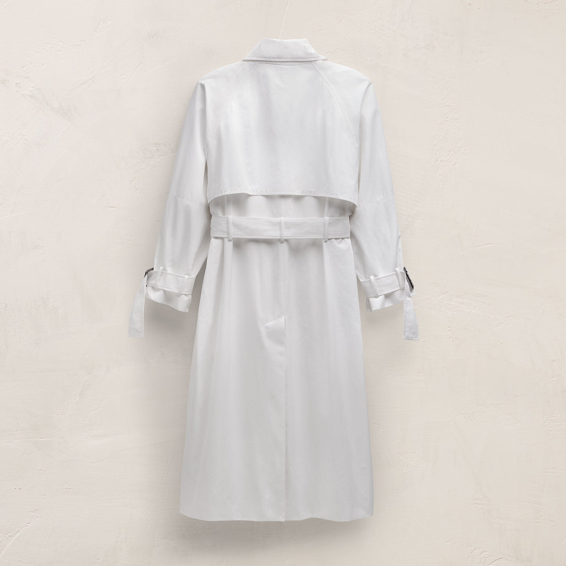 Italian Heavy Poplin Trench Coat - White