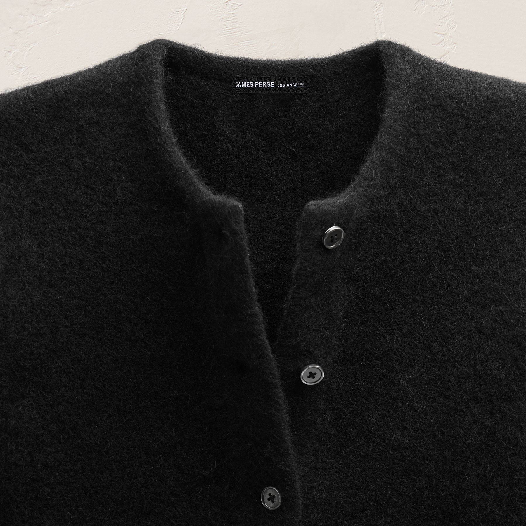 Wool Alpaca Cardigan Jacket - Black