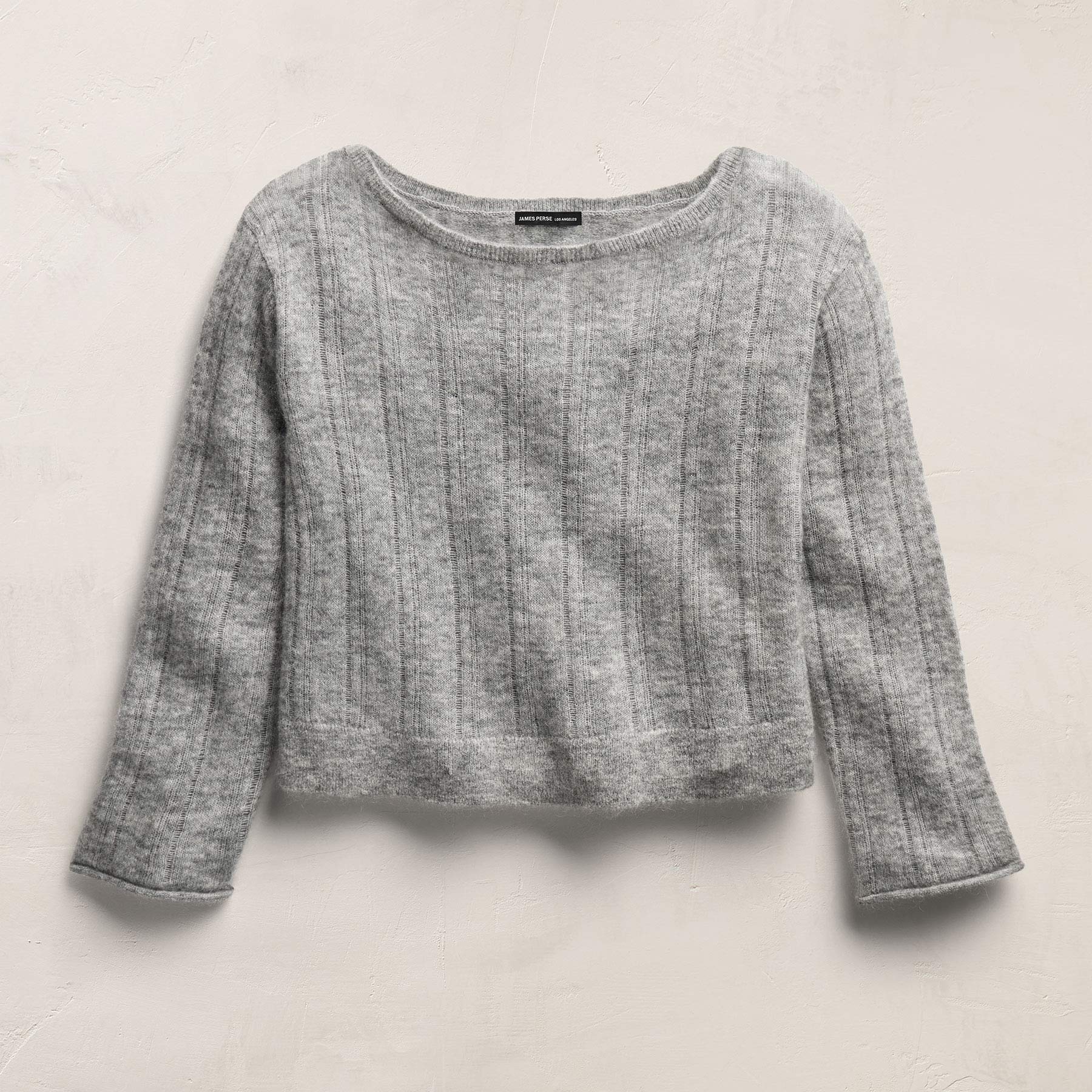 Mohair Open Stitch Sweater - Heather Grey