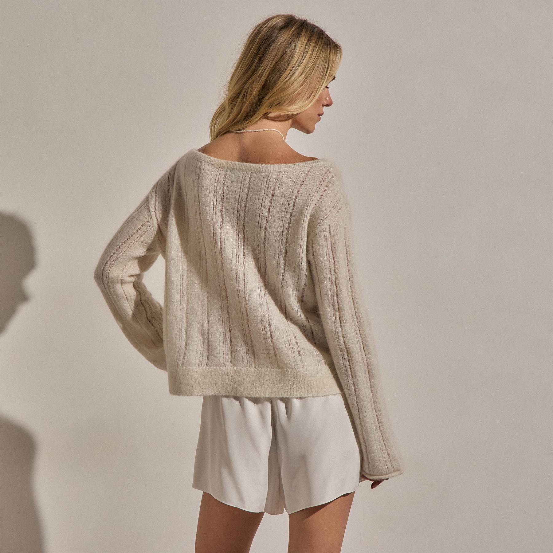 Mohair Open Stitch Sweater - Off White