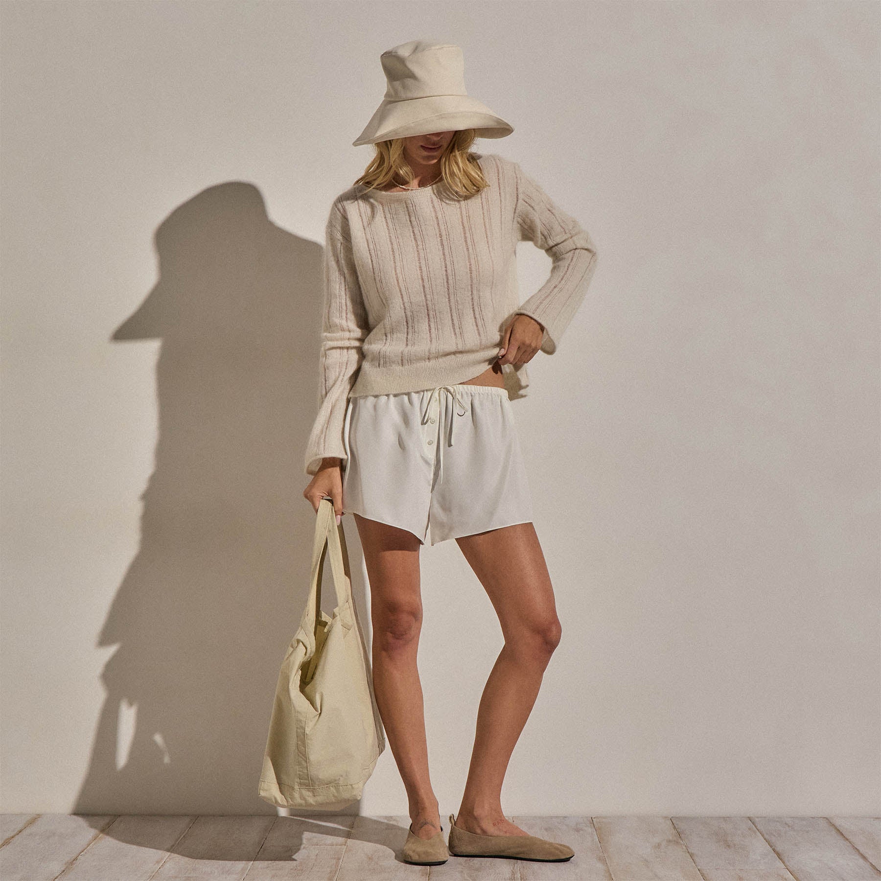 Mohair Open Stitch Sweater - Off White