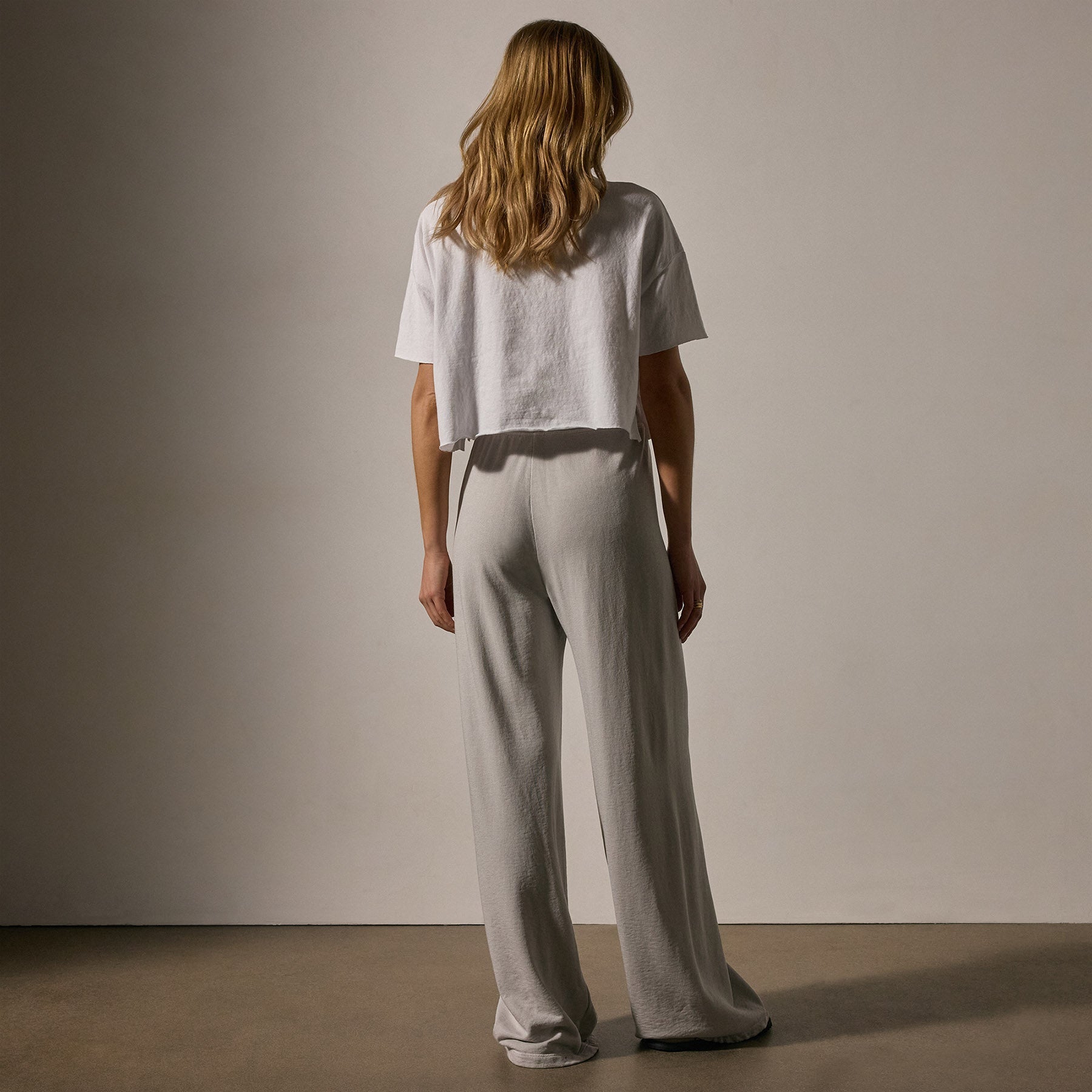 Vintage French Terry Wide Leg Sweatpant - Salt Pigment