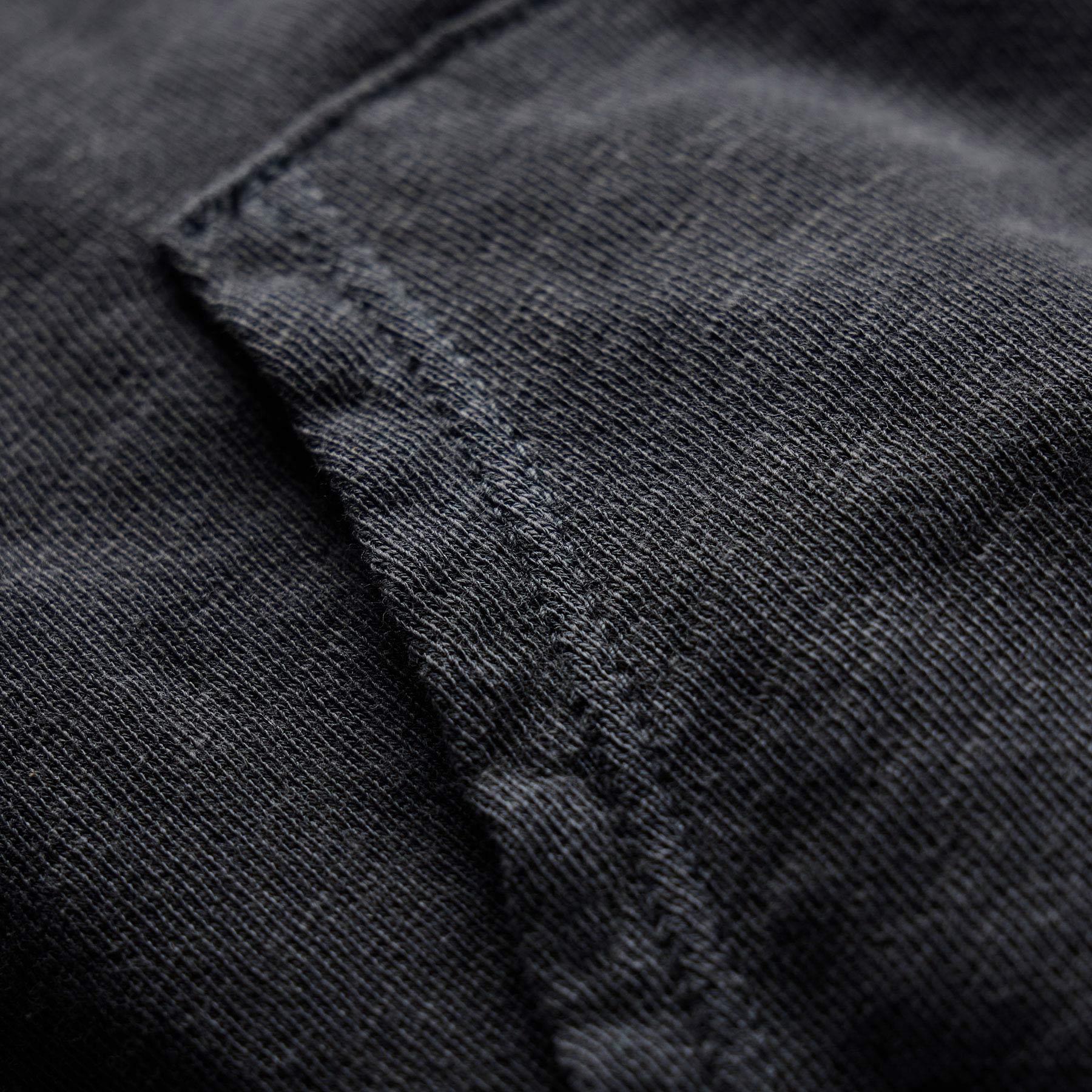 Vintage French Terry Zip Up Hoodie - Blue Noir Pigment