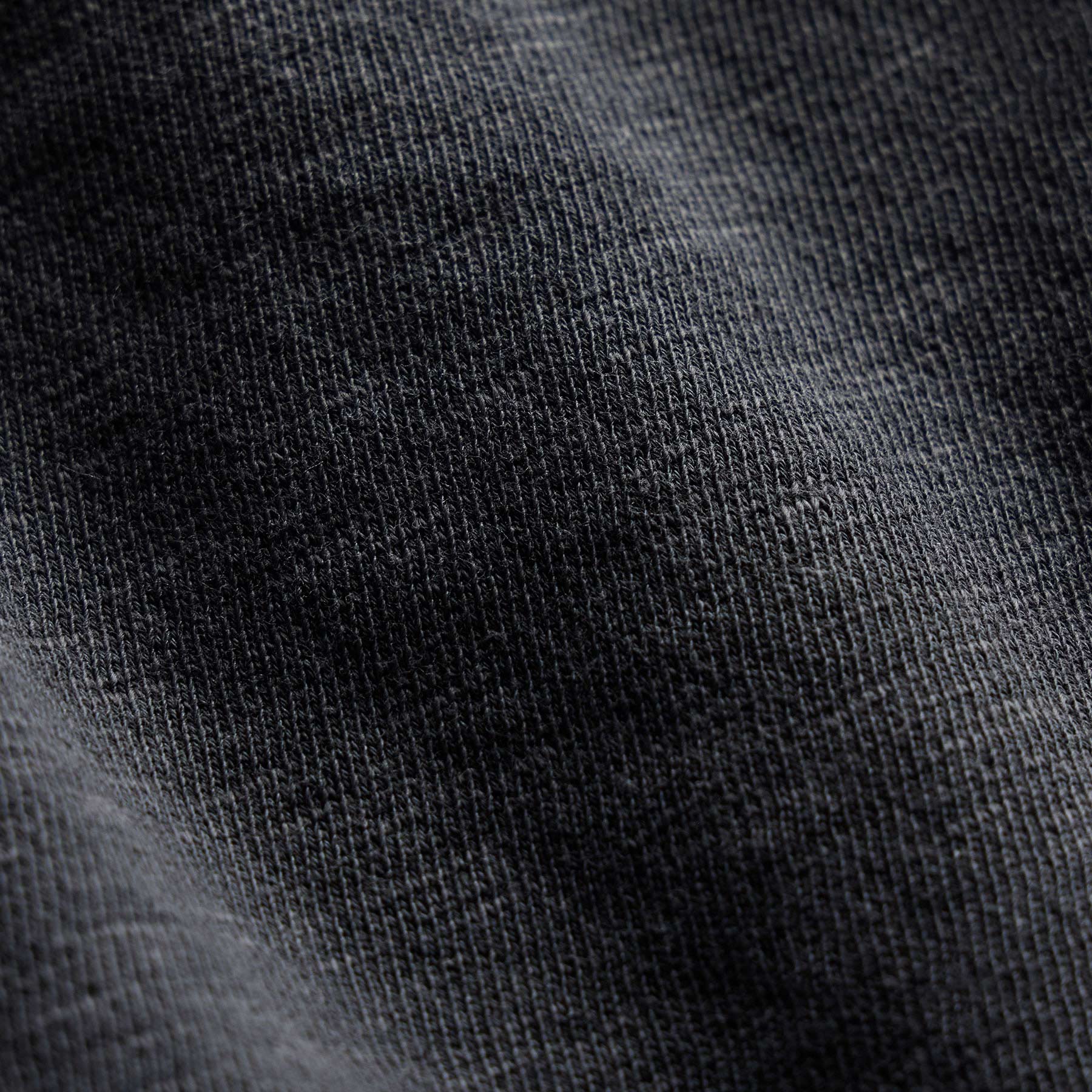 Vintage French Terry Zip Up Hoodie - Blue Noir Pigment