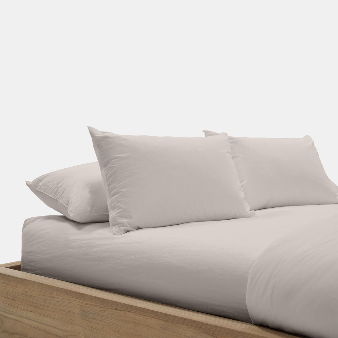 Set Of 2 Cotton Pillow Shams - Oyster